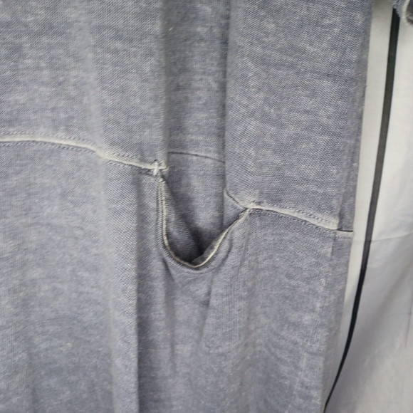 Poetry Blue Ocean Hemp/ Cotton Dress with Pockets - Picture 9 of 15